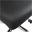 LeisureMod Evander Office Chair in Faux Leather with Silver Frame Black