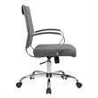 LeisureMod Benmar Modern Adjustable Leather Office Chair in Charcoal