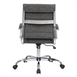 LeisureMod Benmar Modern Adjustable Leather Office Chair in Charcoal