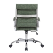 LeisureMod Benmar Modern Adjustable Leather Office Chair in Green