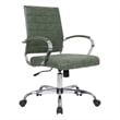 LeisureMod Benmar Modern Adjustable Leather Office Chair in Green