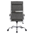 LeisureMod Benmar High-Back Mid-Century Modern Leather Office Chair in Charcoal