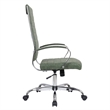 LeisureMod Benmar High-Back Mid-Century Modern Leather Office Chair in Green