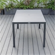 LeisureMod Chelsea 7-Piece Outdoor Dining Set in Black Aluminum Cherry