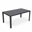 LeisureMod Chelsea 7-Piece Outdoor Dining Set in Black Aluminum Cherry