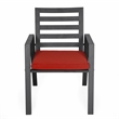 LeisureMod Chelsea 7-Piece Outdoor Dining Set in Black Aluminum Cherry