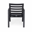 LeisureMod Chelsea 7-Piece Outdoor Dining Set in Black Aluminum Light Gray