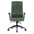 LeisureMod Hilton High Back Faux Leather Conference Office Chair in Green