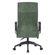 LeisureMod Hilton High Back Faux Leather Conference Office Chair in Green