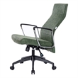 LeisureMod Hilton High Back Faux Leather Conference Office Chair in Green