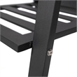 LeisureMod Chelsea Patio Dining Chair in Black Aluminum Set of 4 Charcoal Blue