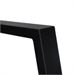 LeisureMod Chelsea Patio Dining Chair in Black Aluminum Set of 4 Charcoal Blue