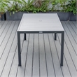 LeisureMod Chelsea 9-Piece Outdoor Dining Set in Black Aluminum Charcoal Black