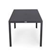 LeisureMod Chelsea 9-Piece Outdoor Dining Set in Black Aluminum Charcoal Blue