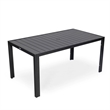 LeisureMod Chelsea 9-Piece Outdoor Dining Set in Black Aluminum Cherry
