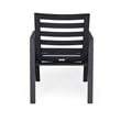 LeisureMod Chelsea 9-Piece Outdoor Dining Set in Black Aluminum Light Gray