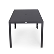 LeisureMod Chelsea 9-Piece Outdoor Dining Set in Black Aluminum Orange