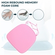 LeisureMod Modern Dining Chair Fabric Cushions With Ties in Pink (Set of 2)