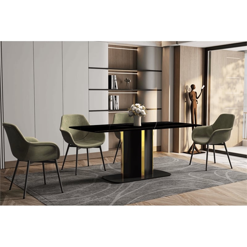 LeisureMod Sylva Dining Table with 55