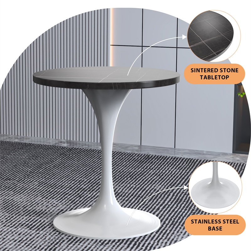 LeisureMod Verve Dining Table with a 27