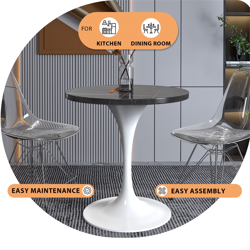 LeisureMod Verve Dining Table with a 27