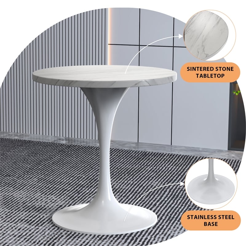 LeisureMod Verve Dining Table with a 27