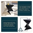 LeisureMod Randolph Modern Triangle End Table in Black Set of 2
