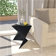 LeisureMod Randolph Modern Triangle End Table in Black Set of 2