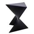 LeisureMod Randolph Modern Triangle End Table in Black Set of 2
