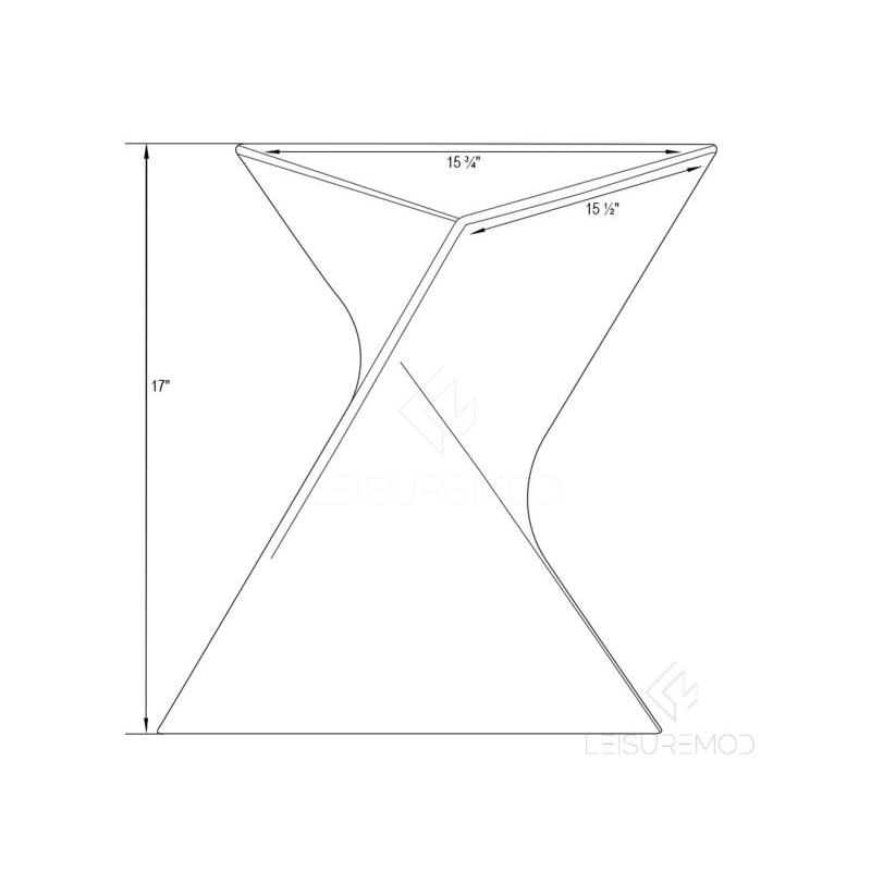 LeisureMod Randolph Modern Triangle End Table in Grey Set of 2