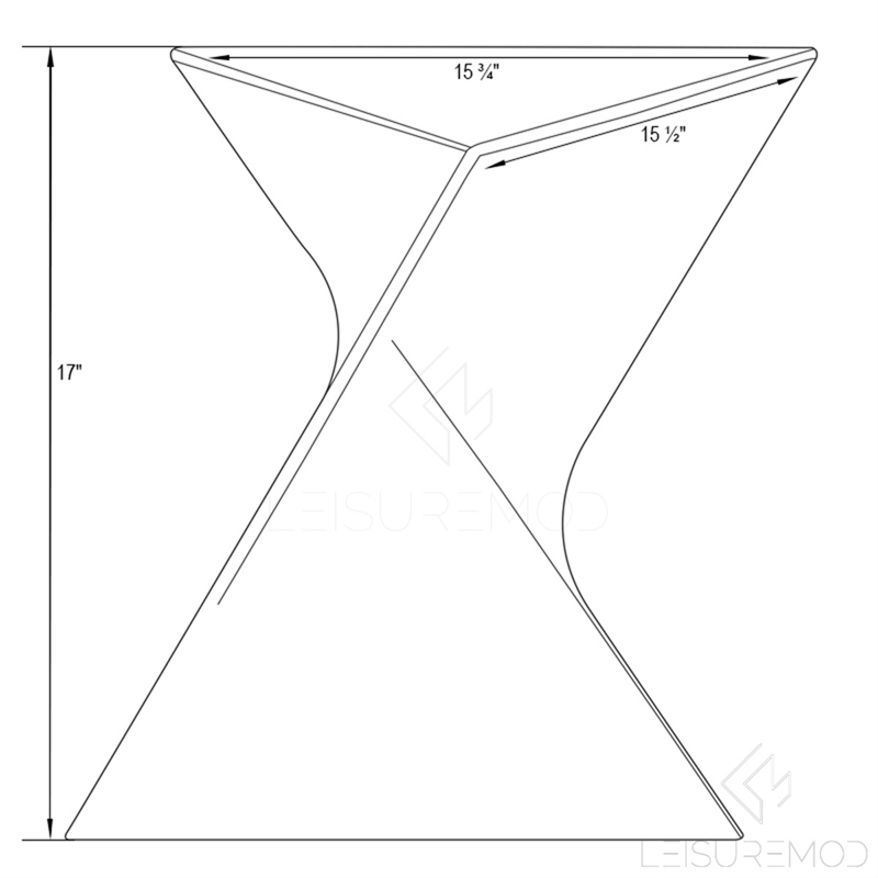 LeisureMod Randolph Modern Triangle End Table in Pink Set of 2