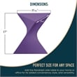 LeisureMod Randolph Modern Triangle End Table in Purple Set of 2