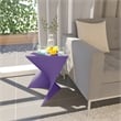 LeisureMod Randolph Modern Triangle End Table in Purple Set of 2
