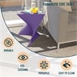 LeisureMod Randolph Modern Triangle End Table in Purple Set of 2