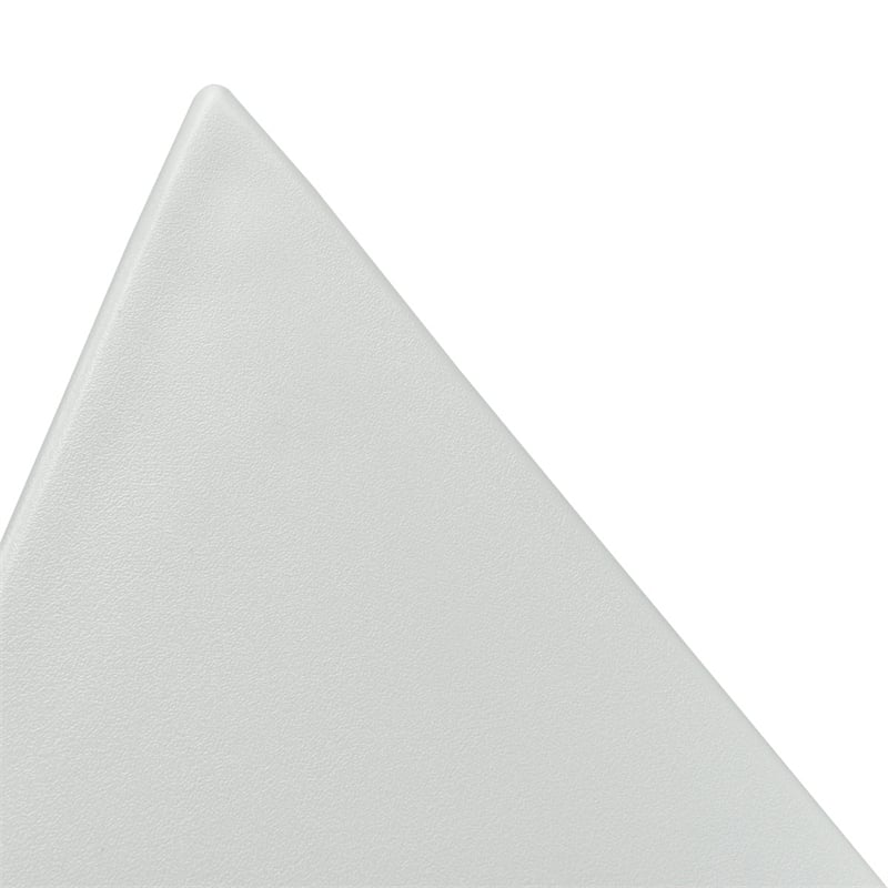 LeisureMod Randolph Modern Triangle End Table in White Set of 2