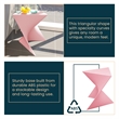LeisureMod Randolph Modern Triangle End Table in Pink Set of 4
