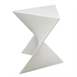 LeisureMod Randolph Modern Triangle End Table in White Set of 4