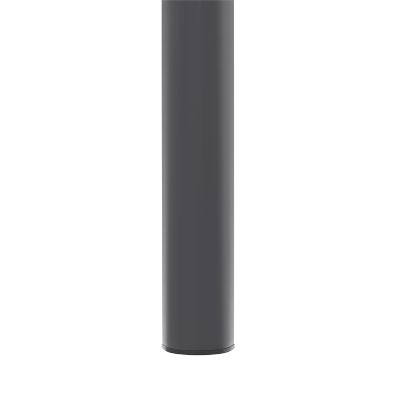 LeisureMod Tresse Stackable Square Plastic Dining Stool with Wicker Top Gray