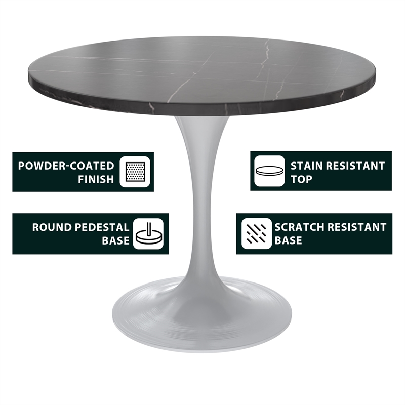 LeisureMod Verve Dining Table with a 36