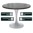 LeisureMod Verve Dining Table with a 36