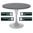 LeisureMod Verve Dining Table with a 36