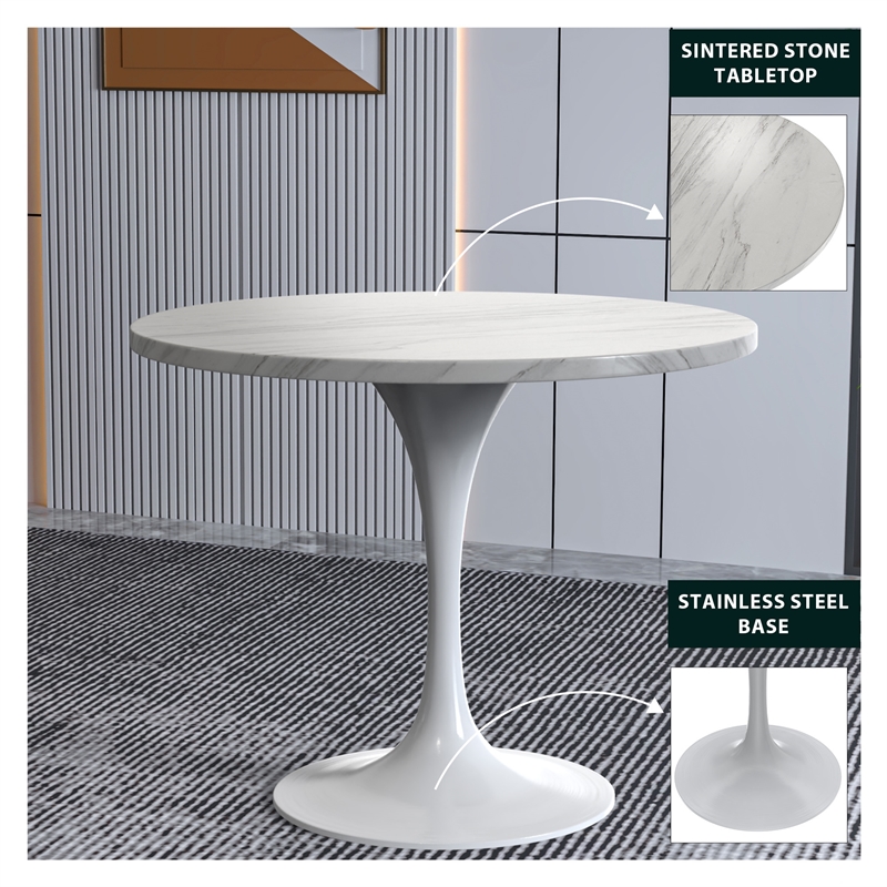 LeisureMod Verve Dining Table with a 36