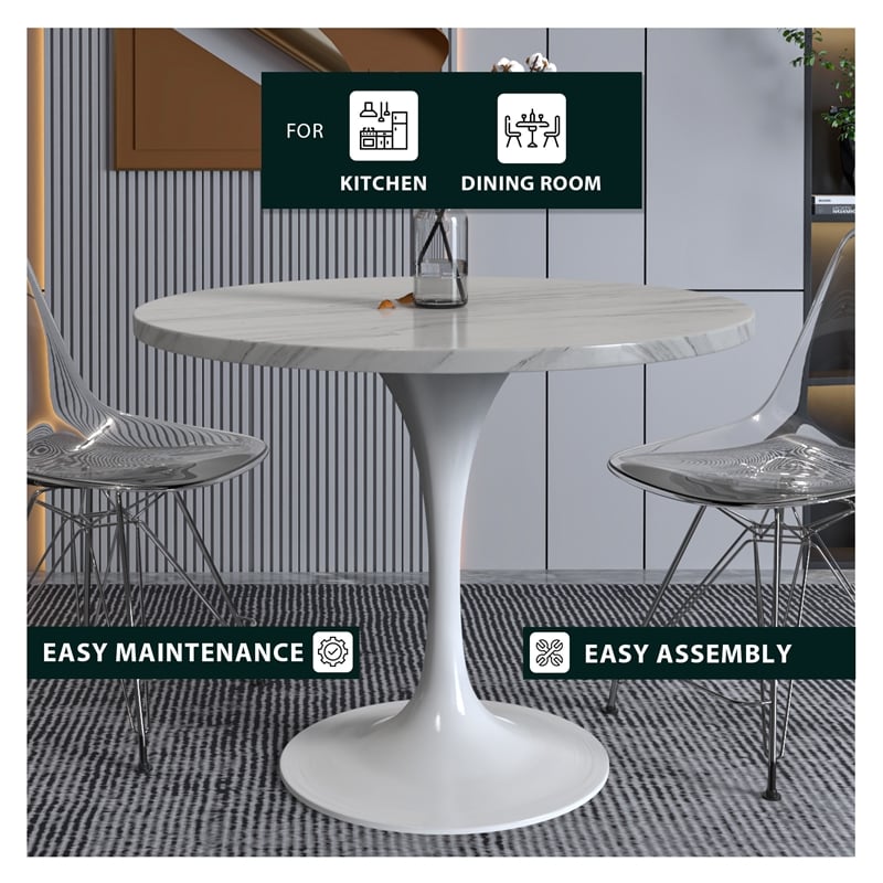 LeisureMod Verve Dining Table with a 36
