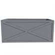 LeisureMod Bonsai Indoor and Outdoor Rectangular Fiberglass Planter Box Gray