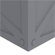 LeisureMod Bonsai Indoor and Outdoor Rectangular Fiberglass Planter Box Gray