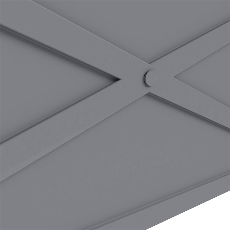 LeisureMod Bonsai Indoor and Outdoor Rectangular Fiberglass Planter Box Gray
