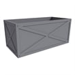 LeisureMod Bonsai Indoor and Outdoor Rectangular Fiberglass Planter Box Gray