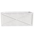 LeisureMod Bonsai Indoor and Outdoor Rectangular Fiberglass Planter Box White