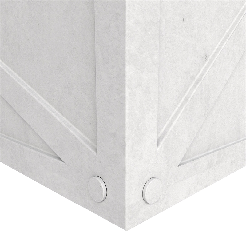 LeisureMod Bonsai Indoor and Outdoor Rectangular Fiberglass Planter Box White