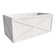 LeisureMod Bonsai Indoor and Outdoor Rectangular Fiberglass Planter Box White